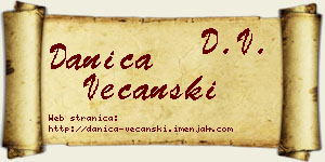 Danica Večanski vizit kartica